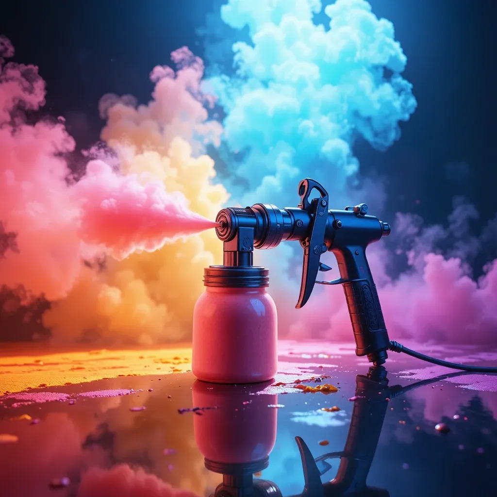 imagem ilustrativa de pistola de pintura